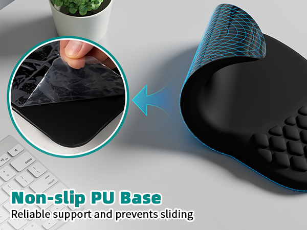 gel mouse pad with wrist support