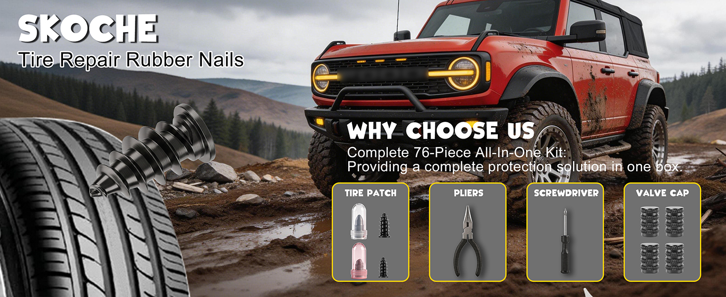 Tire Repair Rubber Nail Kit