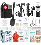 318 PCS Survival Kit, Tactical Survival Gear and Equipment First Aid Kit Emergency Med Supplies w...