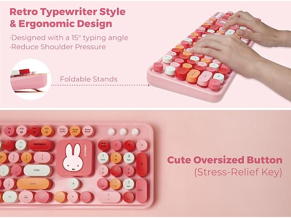 MIFFY MIPOW 104-Key Wireless Keyboard &amp; Mouse Set with Large Desk Pad Matt