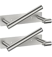 FORIOUS Adhesive Toilet Paper Holder Brushed Nickel, Self Adhesive or Wall Mounted Options, Stain...