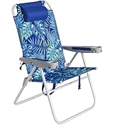 SUNNYFEEL Oversized Tall Folding Beach Chair Lightweight, 17" Portable Sand Chair for Adults Heav...