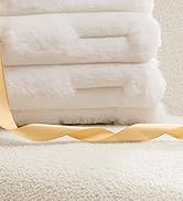BEDELITE Faux Fur Cream Throw Blanket for Couch - Super Soft &amp; Cozy Plush Striped Blanket for Sof...