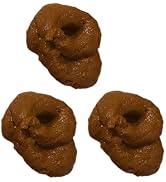 Xinjincang 3Pcs Brown Fake Poopy Props, Realistic Fake Poop, Novelty Floating Fake Poop Props for...