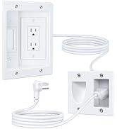 ZEXMTE in Wall Cable Management Kit, Cable Concealer Kit for Wall Mounted TV, Recessed Outlet wit...