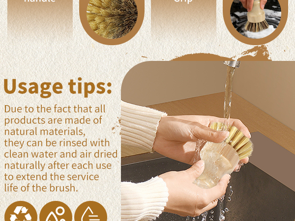 Natural dish brush