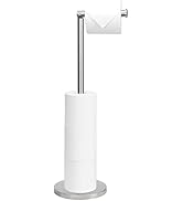 NearMoon Bath Toilet Paper Holder Stand- Modern Tissue Roll Holder Freestanding with Balanced Bas...