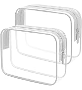 Lermende Clear Toiletry Bag TSA Approved Travel Carry On Airport Airline Compliant Bag Quart Size...