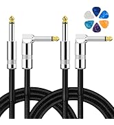 Aqdocvf 2-Pack Guitar Cable, Guitar Cord 10ft, AMP Cord for Bass &amp; Electric Guitars/Keyboard/Mand...