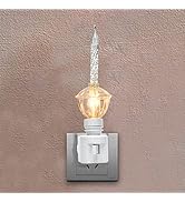 Goothy 1 Pack Christmas Silver Bubble Light Night Lights, 2 Vintage 5 Watt Clear Bubble Light Bul...
