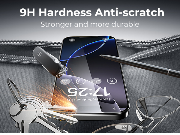 Tempered Glass Screen Protector for iPhone 16 Pro Max