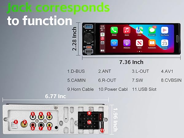 Single Din Car Radio 