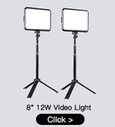 NiceVeedi LED Photography Lighting Kit, 2-Pack 8” Portable Video Light with Adjustable Tripod Sta...