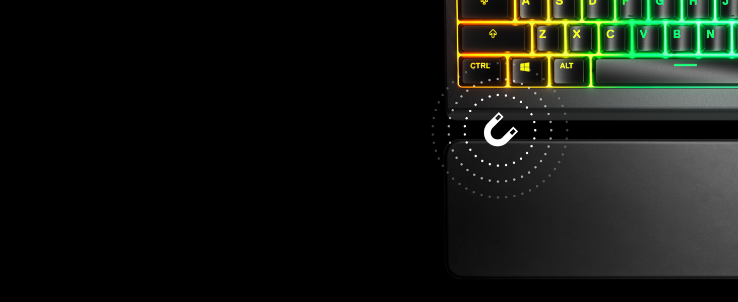 - Apex 3 RGB keyboard with wrist rest