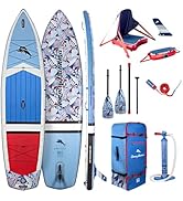 ISLE Switch Inflatable Hybrid Kayak-Stand Up Paddle Board | 2in1- Kayak &amp; Paddle Board Bundle, In...