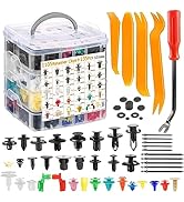 Uolor 1240Pcs Car Push Retainer Clips &amp; Auto Fasteners Kit - 32 Most Popular Sizes Nylon Bumper F...