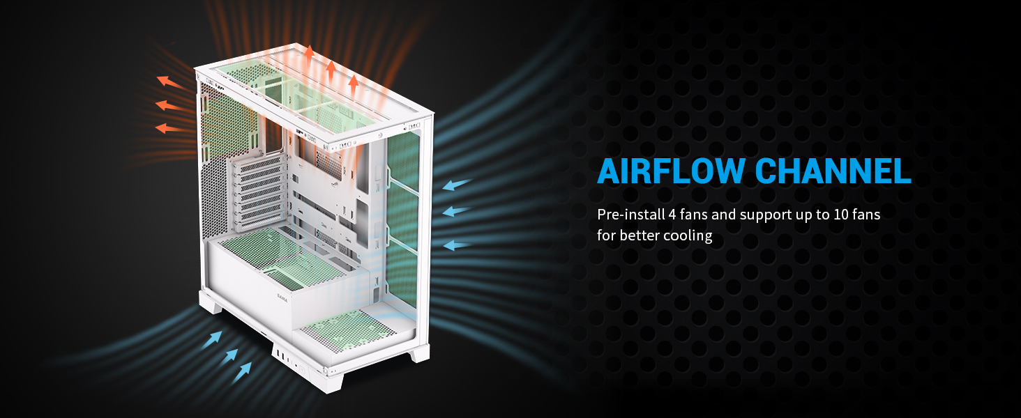 computer case pre-installed fans