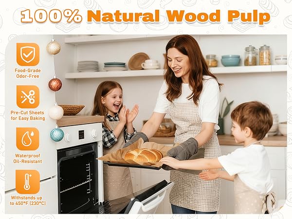 food grade precut sheets warterproof oil resistance and withstands up to 450?