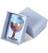 Christmas Baby Wine Sippy Cup for Toddlers – Spill-Proof Goblet 5 oz with Lid, Fun Stemware Desig...
