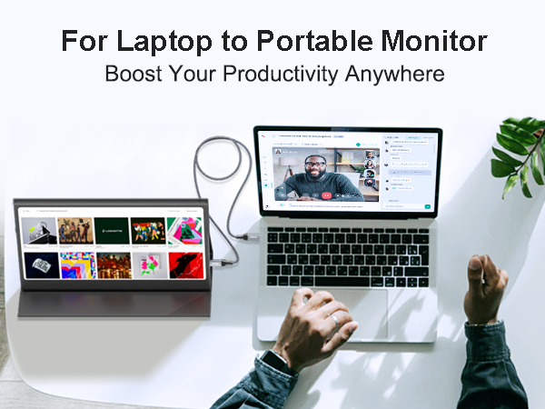 usb c display cable for laptop to portable monitor