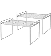 Shantton 2Pack Kitchen Cabinet Shelf Counter Organizer Rack Pantry Storage Bathroom Bedroom Offic...
