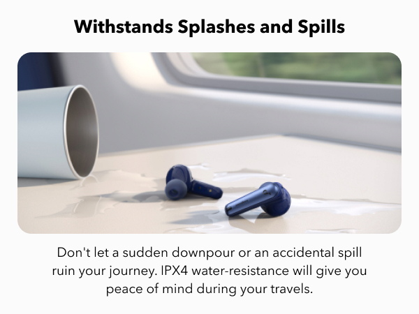 IPX4 Water-Resistant