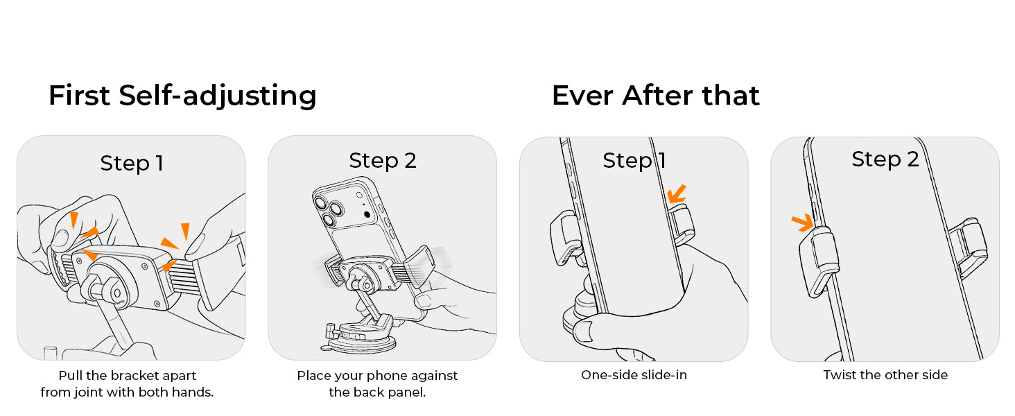 auto-adjusting phone holder