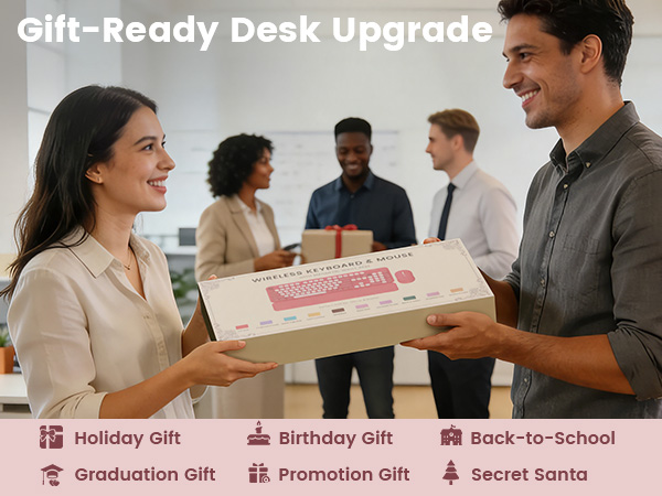 gift of wireless keyboard mouse combo for holiday birthday back to school graduation celebration