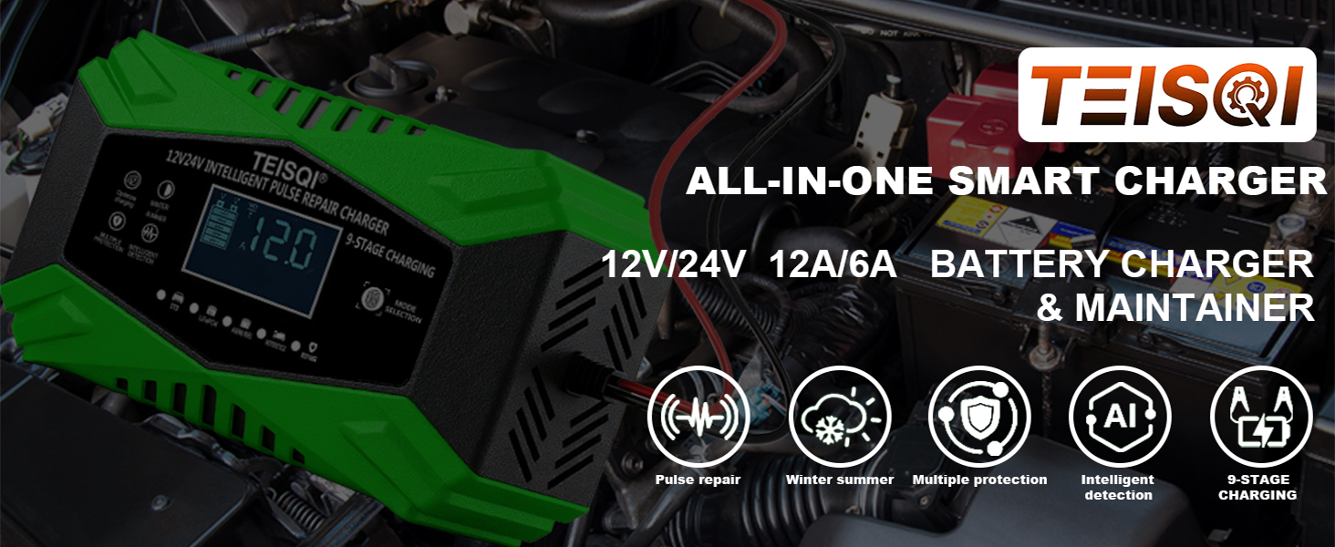 12V124V 12A/6A BATTERY SMART CHARGER &amp;amp; MAINTAINER