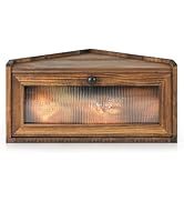 Sunhoo Bread Box for Kitchen Countertop Wooden Corner Breadbox Counter Food Storage Bin Container...