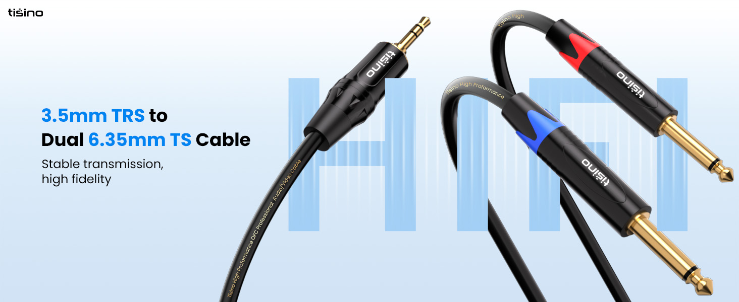 1/8 to 1/4 stereo cable