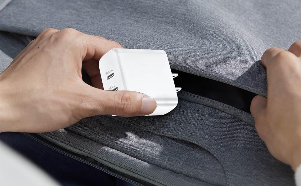 Compact and portable design usb c charger wall