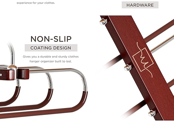 Text reads 'NON-SLIP'. Product diagram showing metal components and mounting hardware for what appears to be a mounting or bracket system.