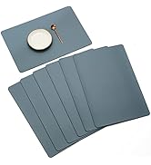 pigchcy Leather Placemats,Durable Waterproof Placemat for Dining Table,Washable Pure PVC Kitchen ...