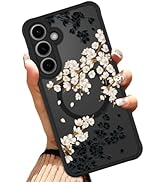 OOK Case for Samsung Galaxy S24 FE 6.7 Inch (Compatible with MagSafe) Flowers Floral Design Trans...