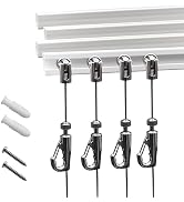 Picture Rail Hanging System- Innovative Art Hanging Rail System Including 4 Pcs 24