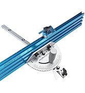 POWERTEC Precision Table Saw Miter Gauge System w/ 27 Angle Stops and 3/4