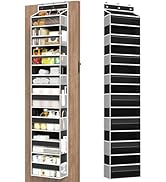 Mefirt Over The Door Organizer, 8 Shelf Door Hanging Organizers with 8 Large Capacity Pockets, Ba...