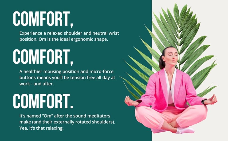 Ergodriven Om Wireless Vertical Handshake Mouse Ergonomic Bluetooth Dongle