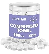 200 Pcs Compressed Towels, Disposable Face Compressed Towels, Magic Towel, Compressed Towel for T...