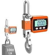 Hanging Scale, Hancaner Digital Crane Scale 1000lbs, Heavy Duty Crane Scale 500Kg LCD Backlight w...