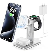3 in 1 Charging Station Compatible with Magsafe Charger, Wireless Charger Stand for Multiple Appl...