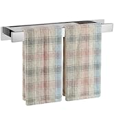 Bathroom Towel Bars,16-Inch Stainless Steel Towel Bar for Large Towel,Strong Self-Adhesive/Screws...