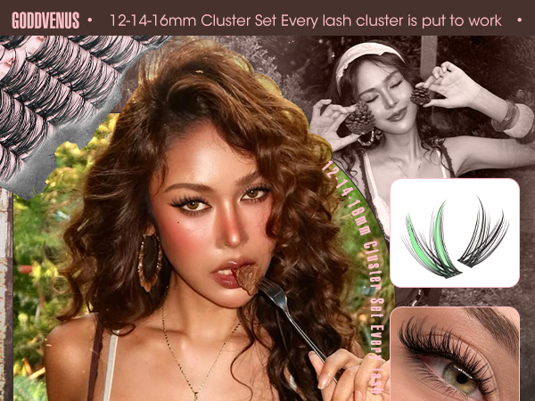 Wispy Lash Clusters Natural Eyelash Clusters No Makeup Look Cluster Eyelash Extensions 