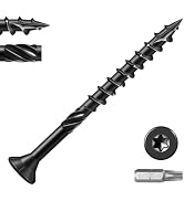 BNUOK #8 Deck Screws 2 Inch Exterior Decking Wood Screws Heavy-Duty Outdoor Torx Drive Head,Black...
