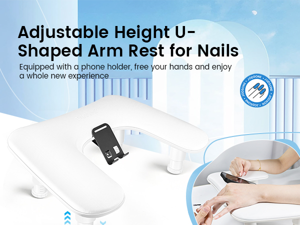 White Manicure Arm Rest for Nails Tech
