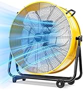 VIVOSUN 24 Inch Industrial Tilt Drum Fan Heavy Duty, 8540 CFM, High Velocity, Air Circulation and...