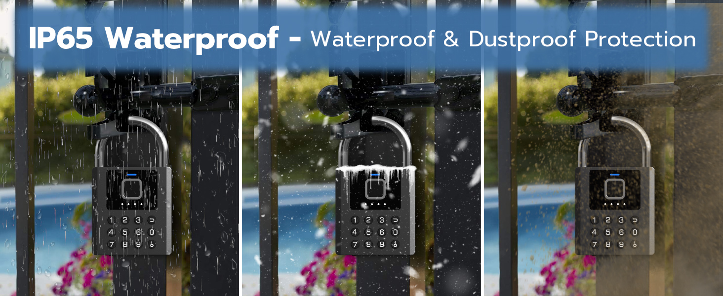 Foxlock Fingerprint Combination Padlock With Code Keypad