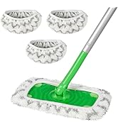 ZEHRAI 3 Pack Reusable Microfiber Mop Pads Compatible with Swiffer Sweeper Mop, Wet and Dry Flat ...