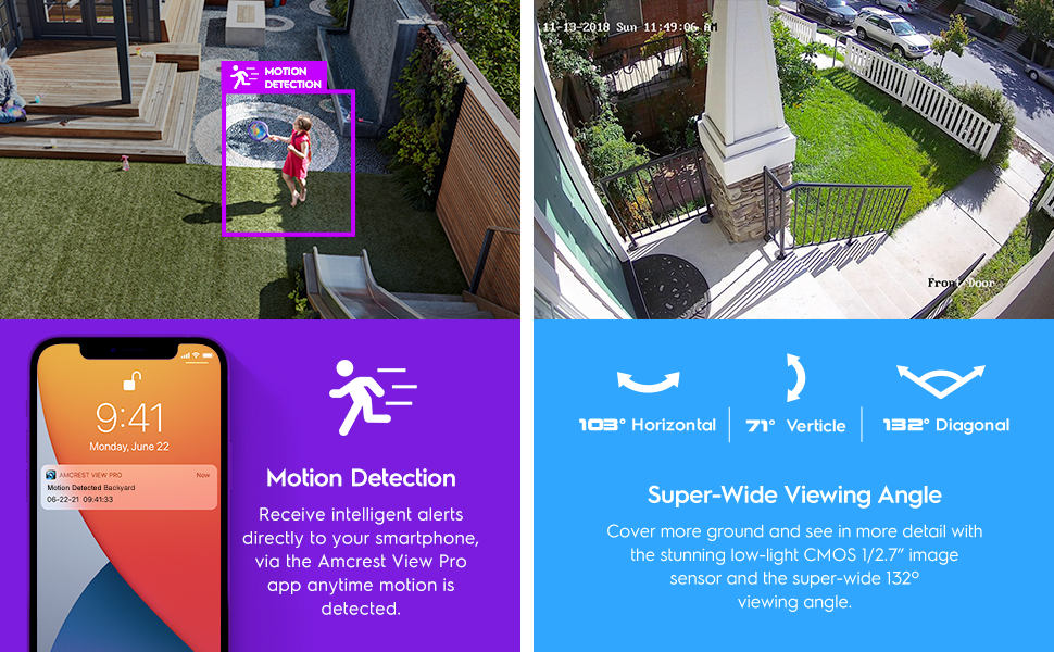 5mp ultrahd poe outdoor security camera with 98ft night vision, wdr, 125º viewing angle